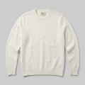 Women's Luxury Brushed Cashmere Crewneck Sweater - Elegant White (L) 5