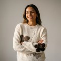 100% Pure Cashmere Long-pile Brushed Women's Crew Neck Sweater 1