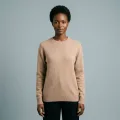Women's 100% Pure Cashmere Low Neck Sweater - Elegant Light Camel, Classic, Basic 1