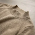 Women's 100% Pure Cashmere Mock Neck Sweater - Camel, Classic Fit 7