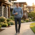 Men's Classic 100% Pure Cashmere Crew Neck Sweater 2