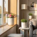 Set of 3 Handmade White Textured Ceramic Planters (5.51"-9.65"), Indoor/Outdoor Pots for Succulents and Herbs 2