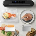 Smart Digital Household Vacuum Sealer - Dry/Moist/Powder 3 Modes, Built-in Cutter, S4 Black 2