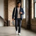 Tatatio Men's 100% Pure Cashmere Thickened Crew Neck Sweater - Light Heather Camel, Luxurious Warmth 2