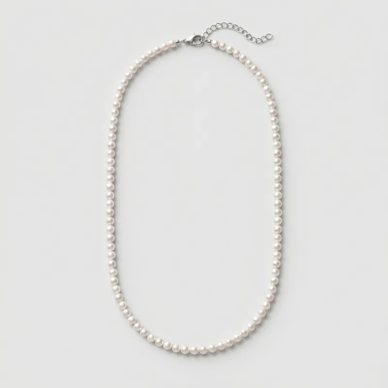 Elegant Seed Pearl Necklace, 4.5mm, 16.5"-18" Adjustable Length - Main Image