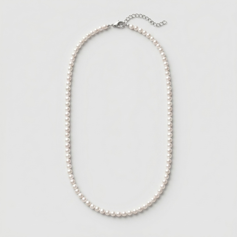 Elegant Seed Pearl Necklace, 4.5mm, 16.5"-18" Adjustable Length - Image 1