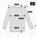 Women's Luxury Brushed Cashmere Crewneck Sweater - Elegant White (L) 6