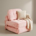 Wunder Puffer 2-in-1 Flannel Folding Sofa Bed - Pink