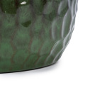 Handmade Glazed Ceramic Planter Set of 3, Hammered Green Garden Pots 4