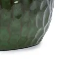 Handmade Glazed Ceramic Planter Set of 3, Hammered Green Garden Pots 4
