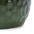 Handmade Glazed Ceramic Planter Set of 3, Hammered Green Garden Pots 4