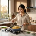 11 inch Premium Die-Cast Non-Stick Frying Pan, Low Smoke & Wear-Resistant, with Tempered Glass Lid, All-Stove Compatible 3