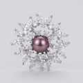 Starry Purple Pearl Brooch 10.11mm 1