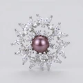 Starry Purple Pearl Brooch 10.11mm 1