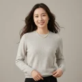 Women's 100% Pure Cashmere Crew Neck Sweater 1