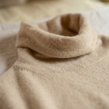 Women's 100% Pure Cashmere Slouchy Cowl Neck Sweater thumbnail 3