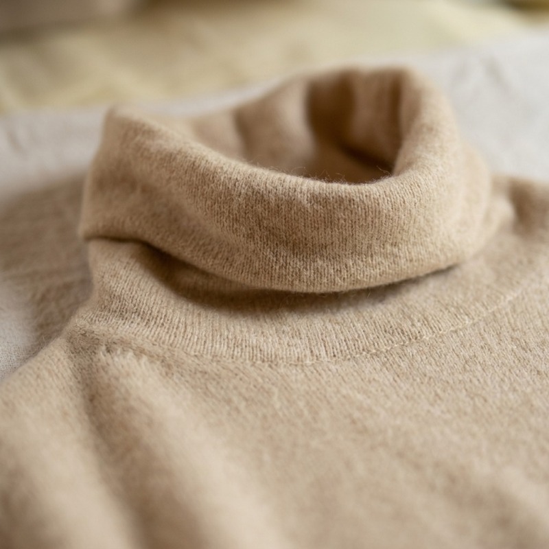 Women's 100% Pure Cashmere Slouchy Cowl Neck Sweater - Image 3