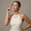 Purple Pearl and Seed Pearl Gradient Necklace, 9.83mm-4.10mm, 18in + 2.5in 2