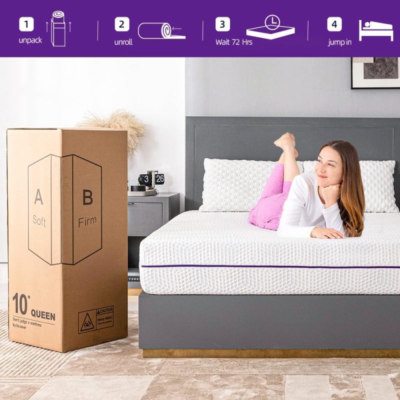 Gelsea A&B Dual Firmness Gel Memory Foam Mattress with Cooling Cover - Image 6