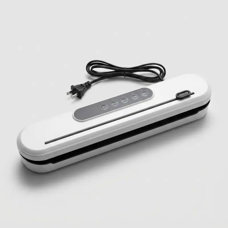 Smart Digital Household Vacuum Sealer - Dry, Moist & Powder 3 Modes, Built-in Cutter, S4 White - Main Image