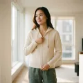 Women's 100% Pure Cashmere Hooded Zip Cardigan 2