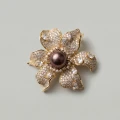 Lustrous Mauve-Hued Pearl Petal Brooch, 11.68mm 1