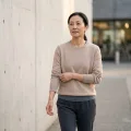 Women's 100% Pure Cashmere Low Neck Sweater - Elegant Light Camel, Classic, Basic 2