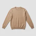 Women's 100% Pure Cashmere Low Neck Sweater - Elegant Light Camel, Classic, Basic 6