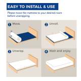 EGOHOME Charcoal Gel Memory Foam Mattress 8-inch Cooling & Pressure Relief thumbnail 8