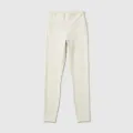 Women's Premium Skin-Friendly Soft Yoga Pants | 20% Lycra® Fabric - Off-White 7