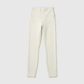 Women's Premium Skin-Friendly Soft Yoga Pants | 20% Lycra® Fabric - Off-White 7